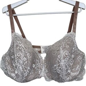 Thirdlove 24/7 Lace Balconette Bra 44B Beige White Underwire Full Coverage‎